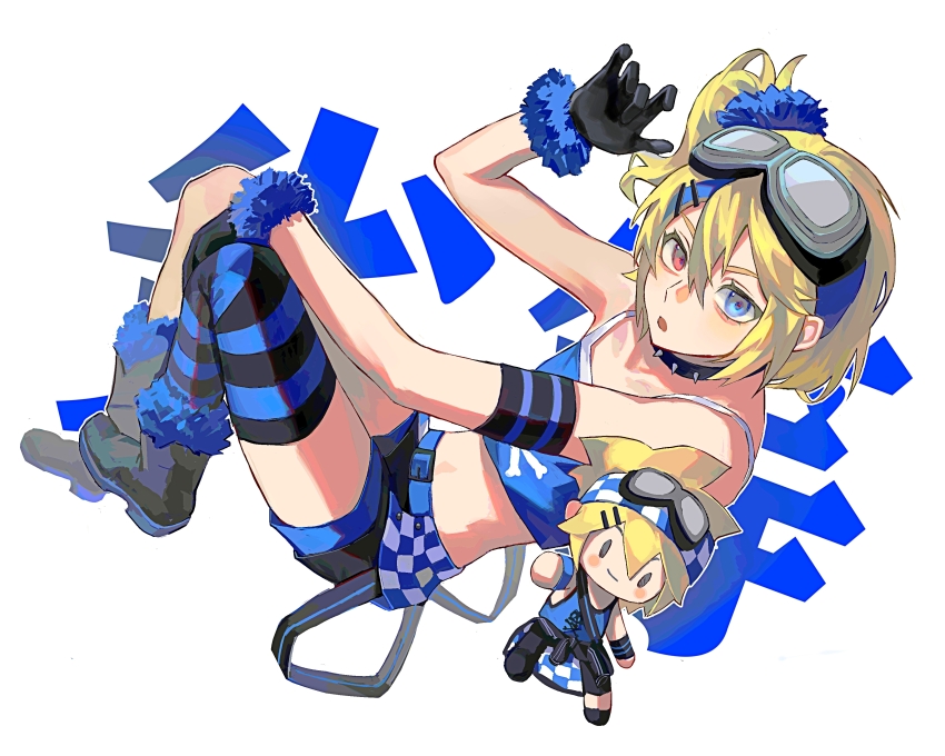 1boy, 1girl, absurdres, beidieryou, black_boots, black_choker, black_gloves, black_jacket