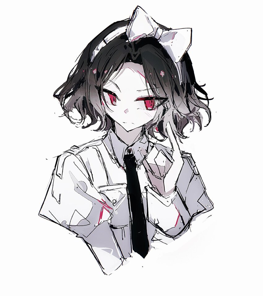 1girl, blush, closed_mouth, commentary, cropped_torso, dress, ebizuka_tomo, girls_band_cry