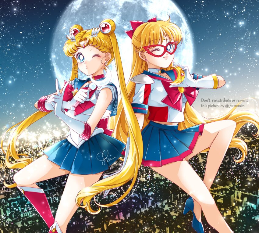 2girls, ;o, aino_minako, bishoujo_senshi_sailor_moon, blonde_hair, blue_eyes, blue_footwear, blue_sailor_collar