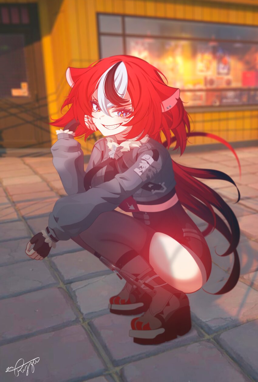 1girl, absurdres, alternate_costume, animal_ears, black_gloves, black_hair, black_pants, black_shoes