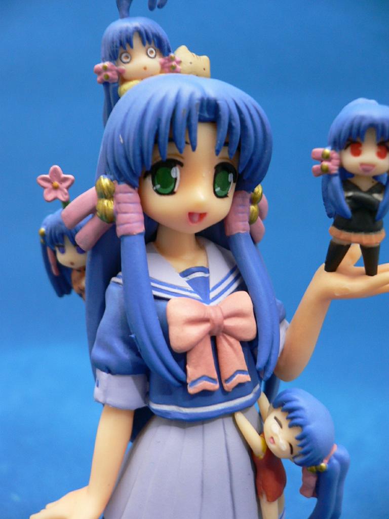 00s, 5girls, akasaka_saki, aoba_kozue, blue_eyes, blue_hair, female_focus, figure