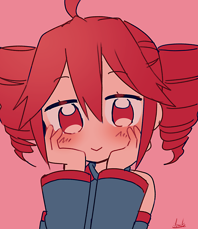 1girl, ahoge, black_shirt, black_sleeves, blush, collared_shirt, detached_sleeves, double-parted_bangs