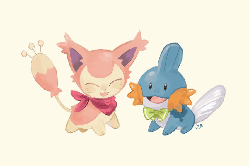 2others, animal, animal_focus, bow, bowtie, cat, gen_3_pokemon, green_bow