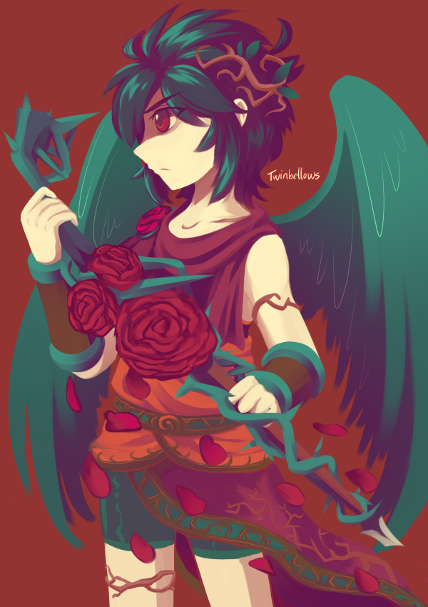 1boy, ahoge, alternate_costume, angel, angel_wings, bike_shorts, chuiceturdz, collarbone