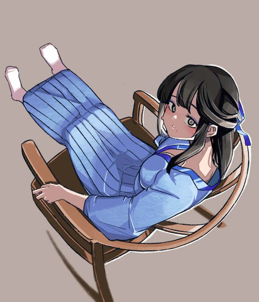 1girl, black_eyes, black_hair, breasts, chinese_clothes, cleavage, ehddb72, eyeliner