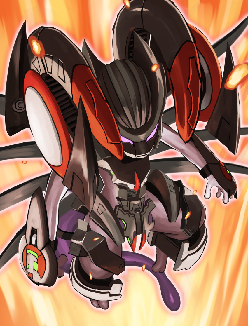 absurdres, armor, commentary_request, crotch_plate, full_body, gen_1_pokemon, glowing, helmet