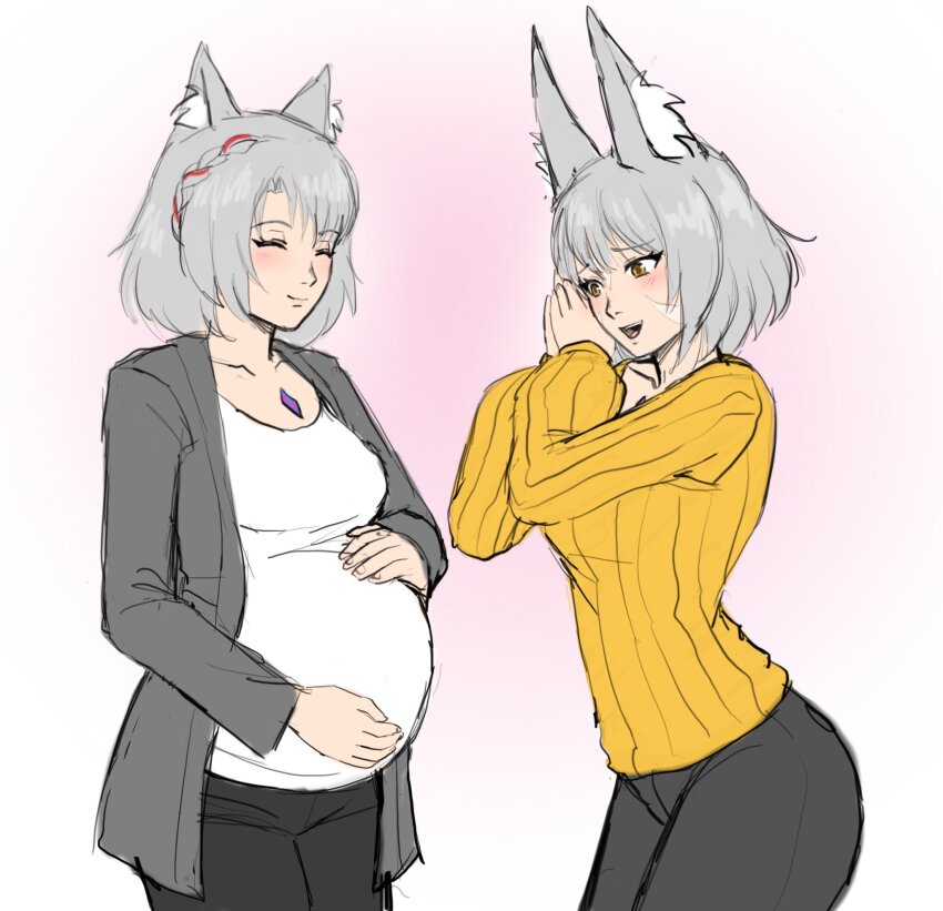 2girls, alternate_costume, core_crystal_(xenoblade), family, highres, mio_(xenoblade), moonllita, mother_and_child