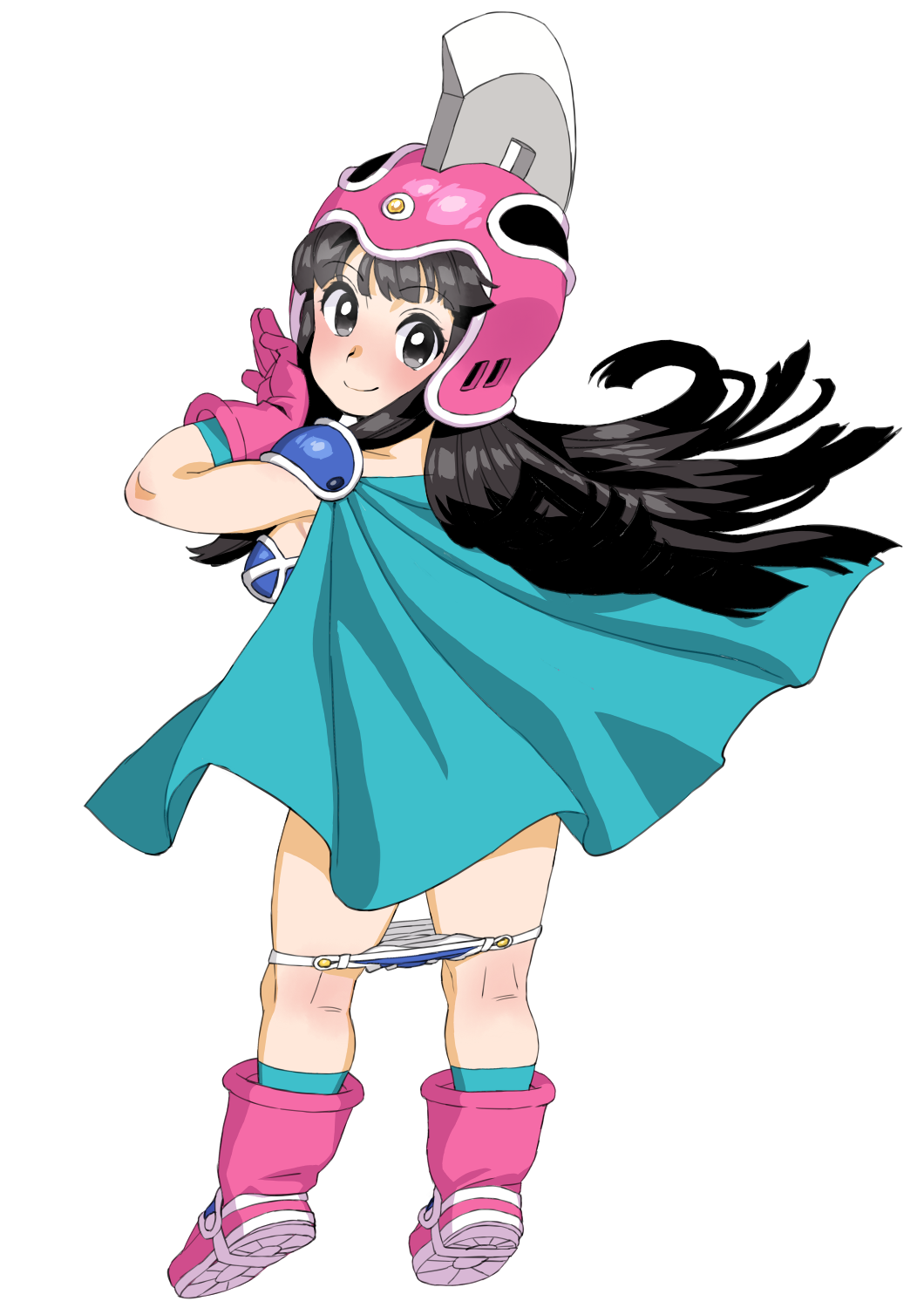 1girl, armor, bikini, bikini_armor, bikini_pull, black_eyes, black_hair, blue_bikini