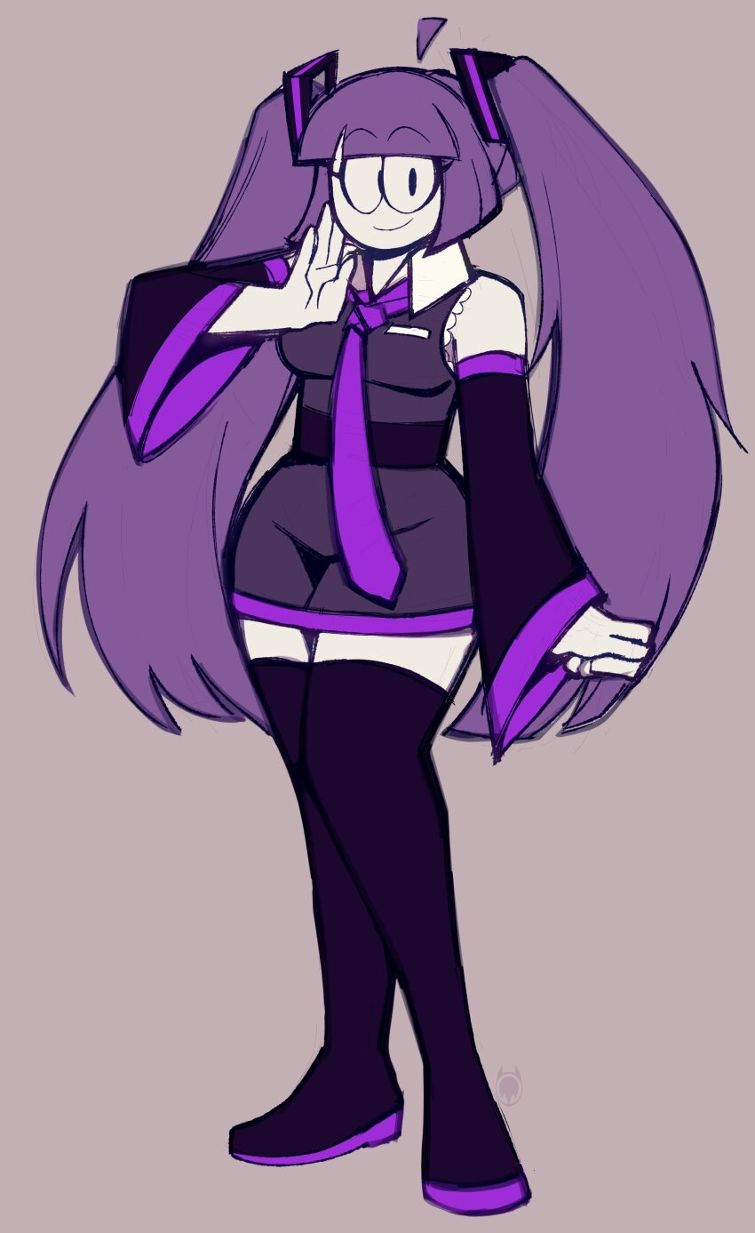 1girl, absurdres, bare_shoulders, black_boots, black_thighhighs, boots, breasts, collared_shirt