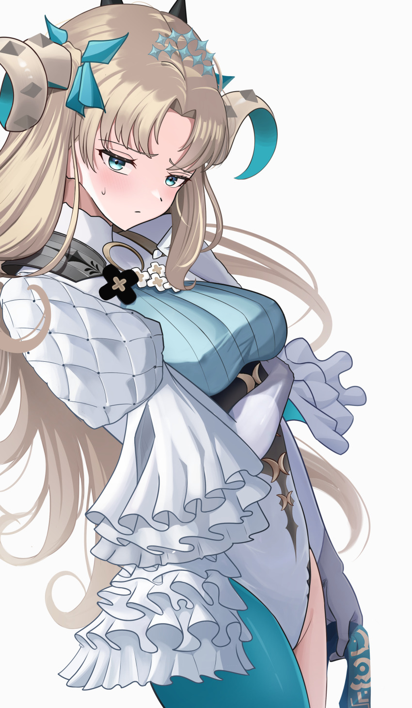 1girl, absurdres, blonde_hair, blush, breasts, core_(rofyx69), ereshkigal_(fate), fate/grand_order