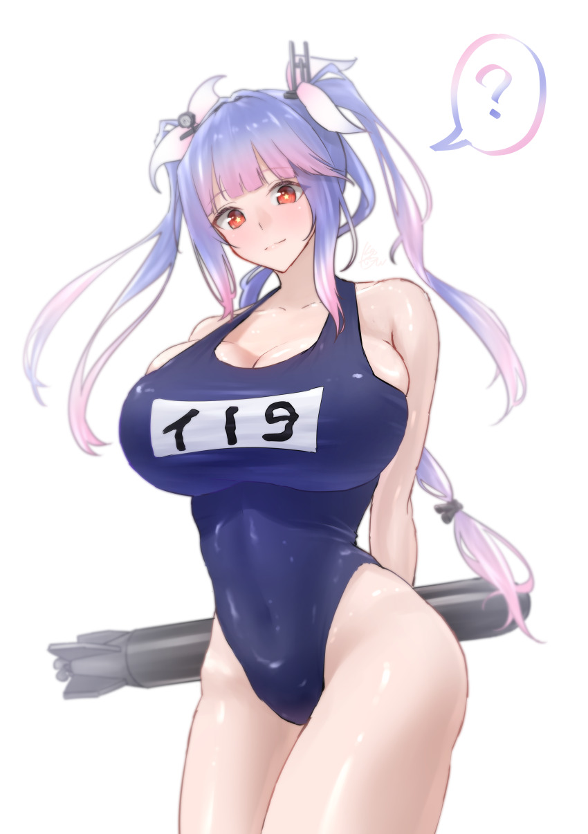 1girl, ?, absurdres, aged_up, alternate_breast_size_(larger), blue_hair, blush, breasts