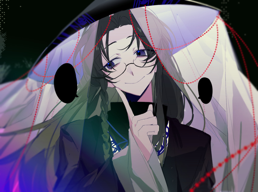 1boy, black_eyes, black_hair, black_hat, black_jacket, braid, braided_sidelock, chinese_clothes