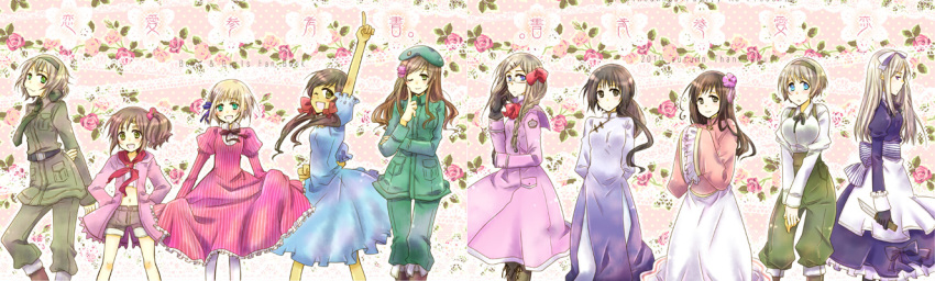 6+girls, :3, ao_(haguruma_koubou), aokko, axis_powers_hetalia, belarus_(hetalia), belgium_(hetalia), blonde_hair