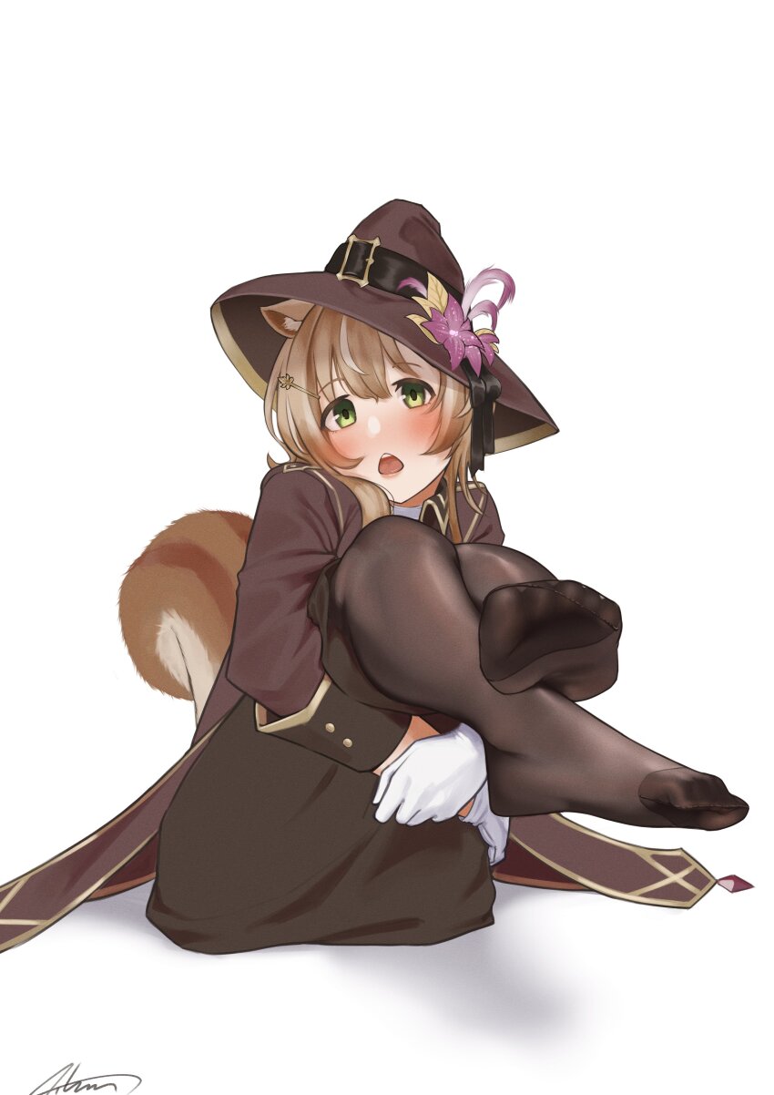 absurdres, aiharararara, animal_ears, ayunda_risu, ayunda_risu_(fall_casual), feet, foot_focus, hair_ornament