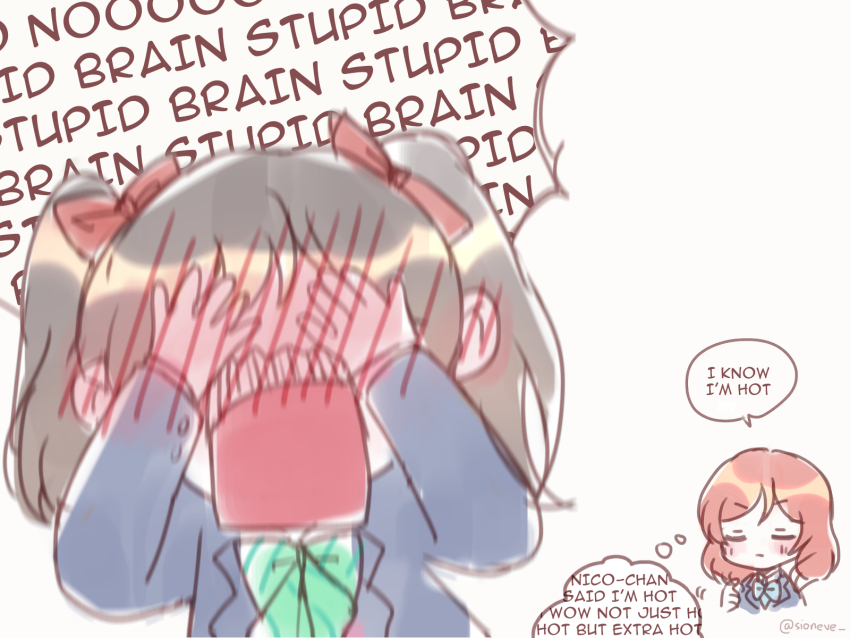 2girls, alt_text, black_hair, blazer, blue_bow, blue_bowtie, blue_jacket, blush