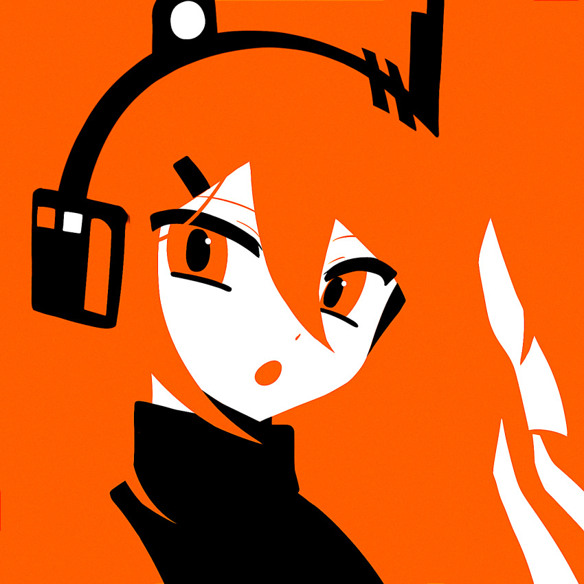 1girl, :o, a.i._voice, adachi_rei, blending, feiwusheng, flat_color, hair_between_eyes