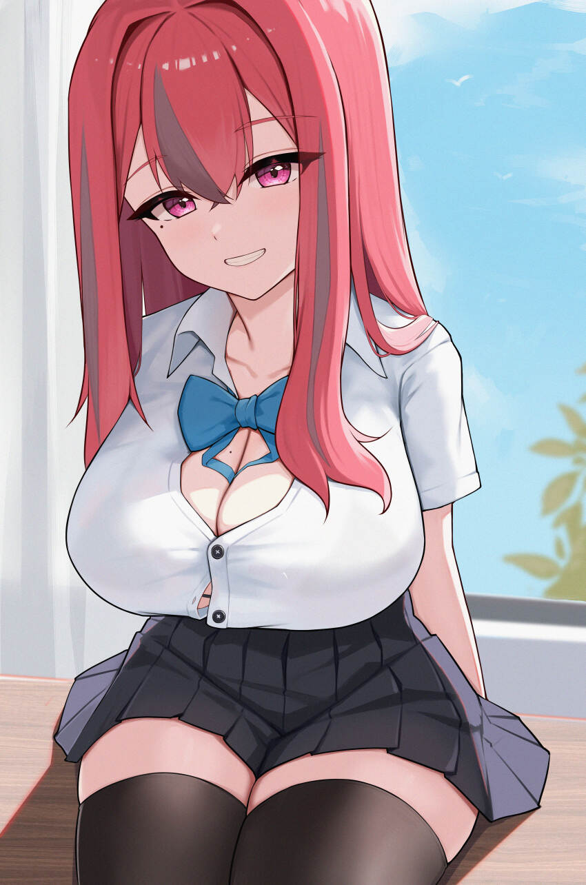 1girl, absurdres, azur_lane, bare_shoulders, blush, breasts, bremerton_(azur_lane), bursting_breasts