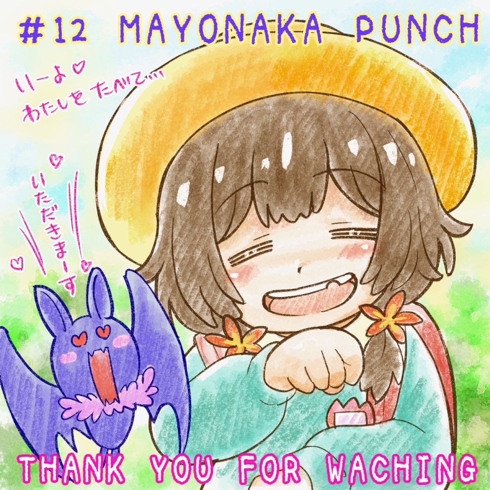 1girl, =_=, abstract_background, artist_request, backpack, badge, bag, brown_hair