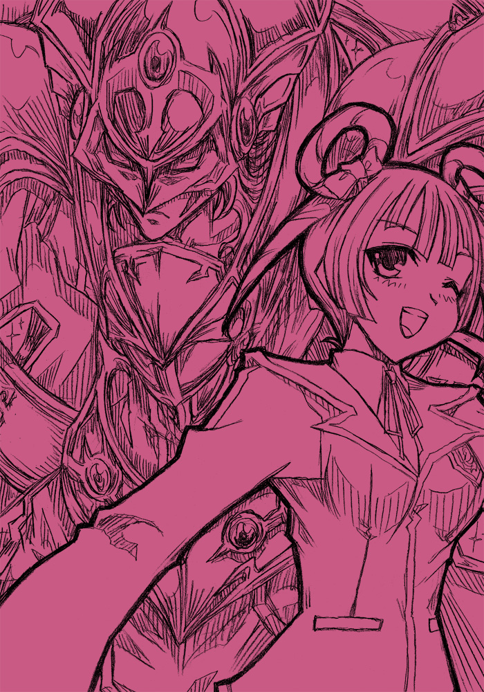 blazer, endymion_the_master_magician, happy, jacket, open_mouth, ponytail, ribbon, rin_kaiho