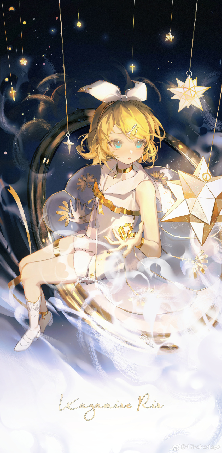 1girl, 47ko, :o, absurdres, bare_arms, bare_shoulders, black_background, blonde_hair