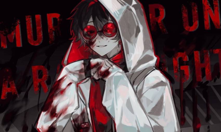 1boy, aosadekuermanpifa, black_eyes, black_hair, blood, blood_on_clothes, blood_on_face, chinese_commentary