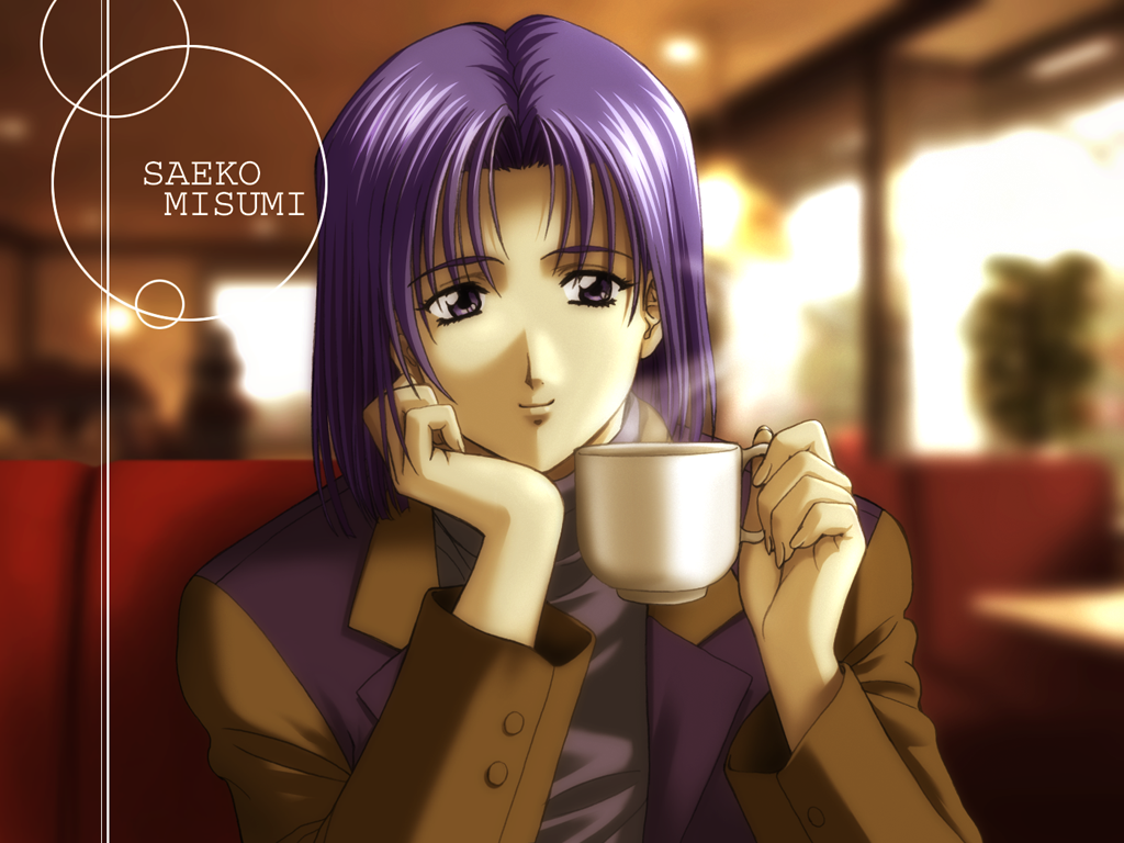 1girl, 2000s_(style), 2others, ambiguous_gender, artist_request, blurry, blurry_background, brown_coat