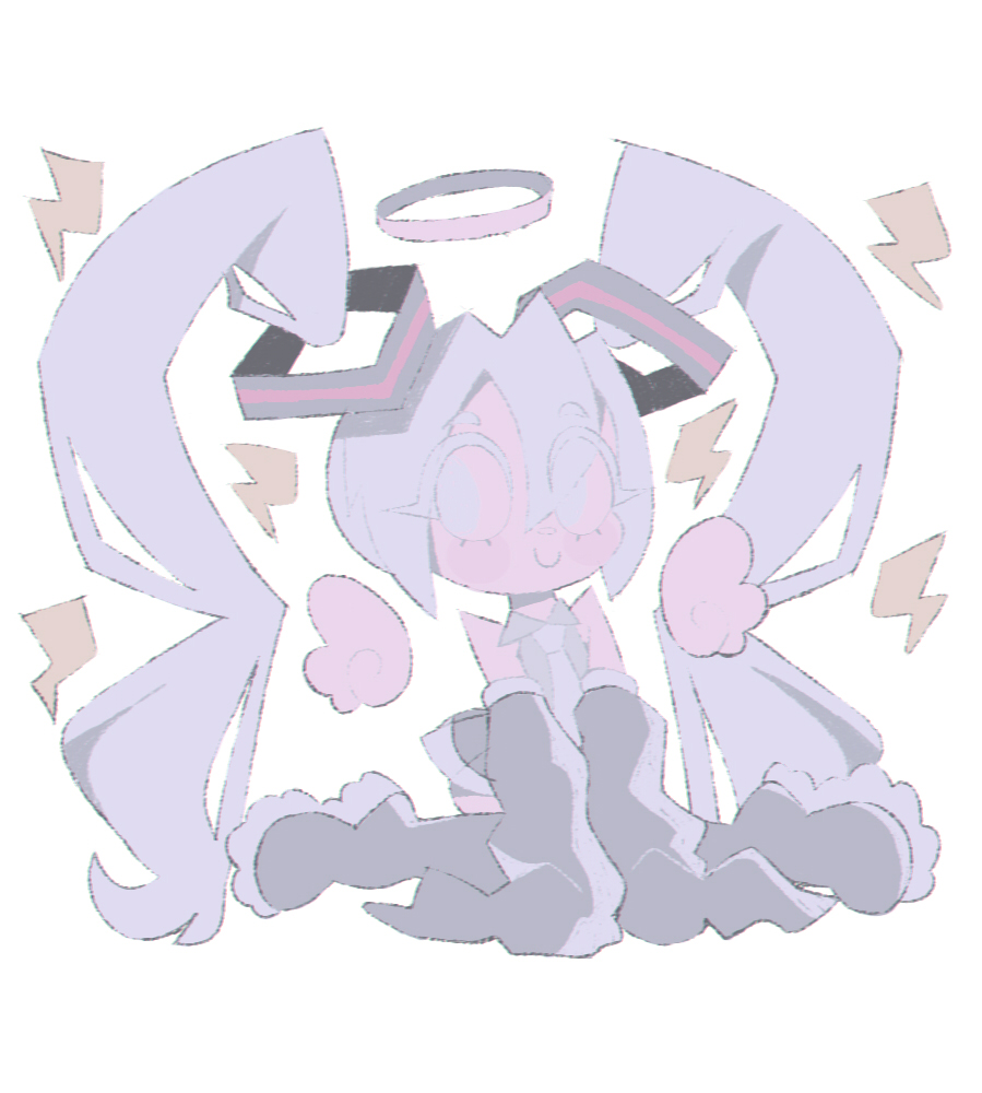 1girl, black_boots, blue_eyes, blue_hair, blue_necktie, boots, cartoonized, collared_shirt