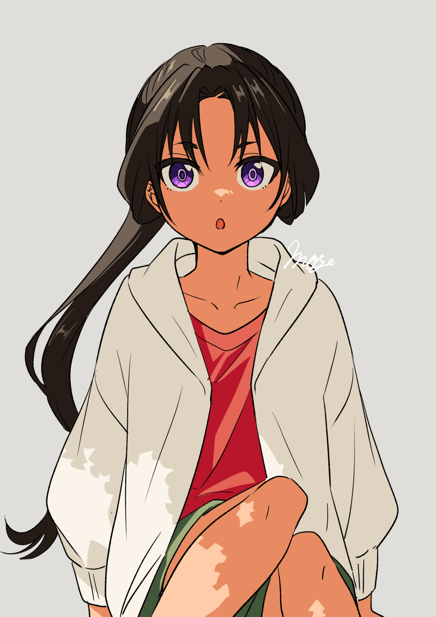 1boy, :o, absurdres, black_hair, casual, collarbone, contemporary, cowboy_shot