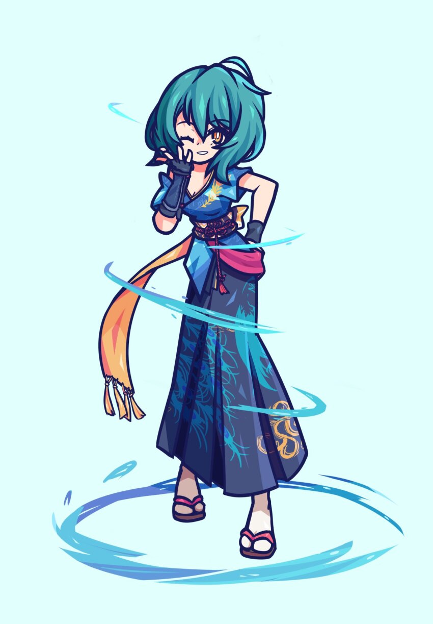 ahoge, asymmetrical_hair, commission, dead_or_alive, dead_or_alive_6, dead_or_alive_xtreme, dead_or_alive_xtreme_venus_vacation, full_body