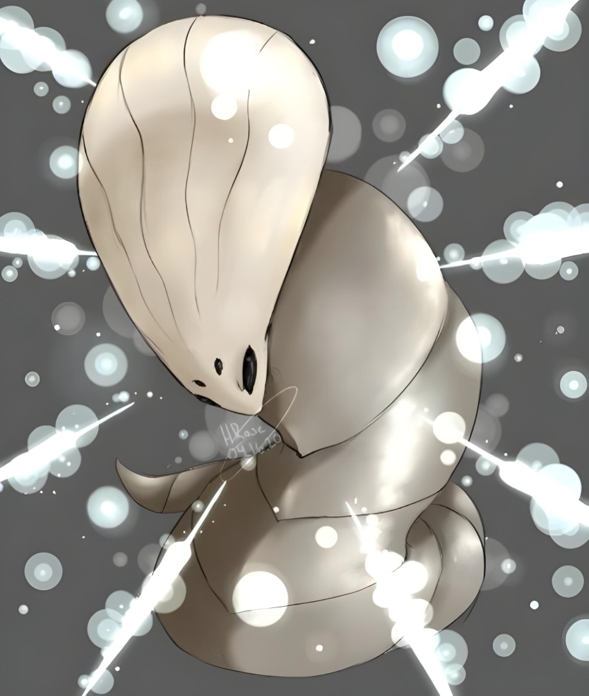 black_eyes, dream, gorb_(hollow_knight), highres, hollow_eyes, hollow_knight, weapon, without_arms, worm