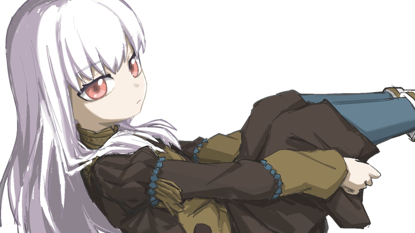 1girl, aaaakunaaaa, blue_pantyhose, buttons, closed_mouth, commentary, expressionless, fire_emblem