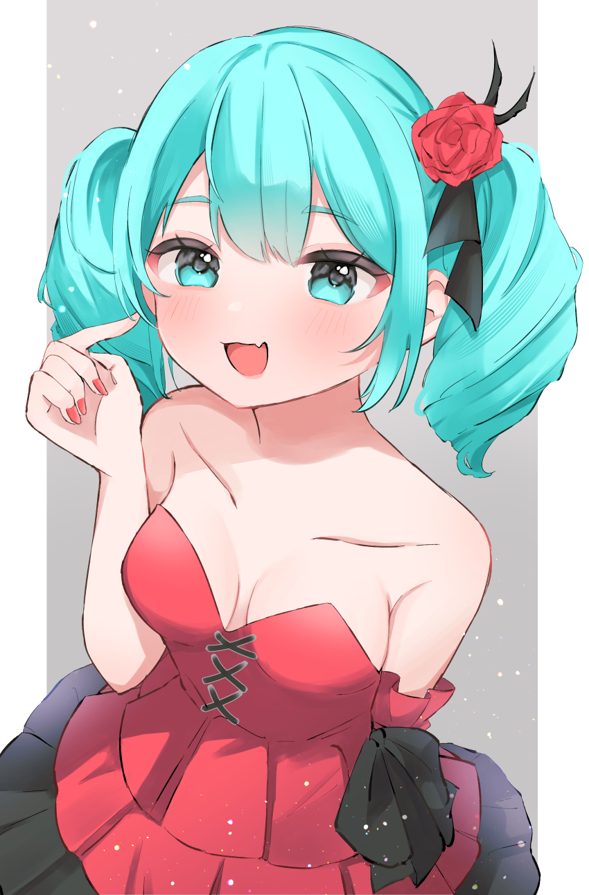 1girl, absurdres, blue_eyes, blue_hair, bow, breasts, commentary_request, dress
