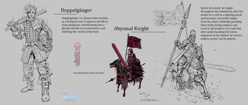 2boys, abysmal_knight, antonio_rizzatti, asymmetrical_dual_wielding, aura, boots, cape, capelet