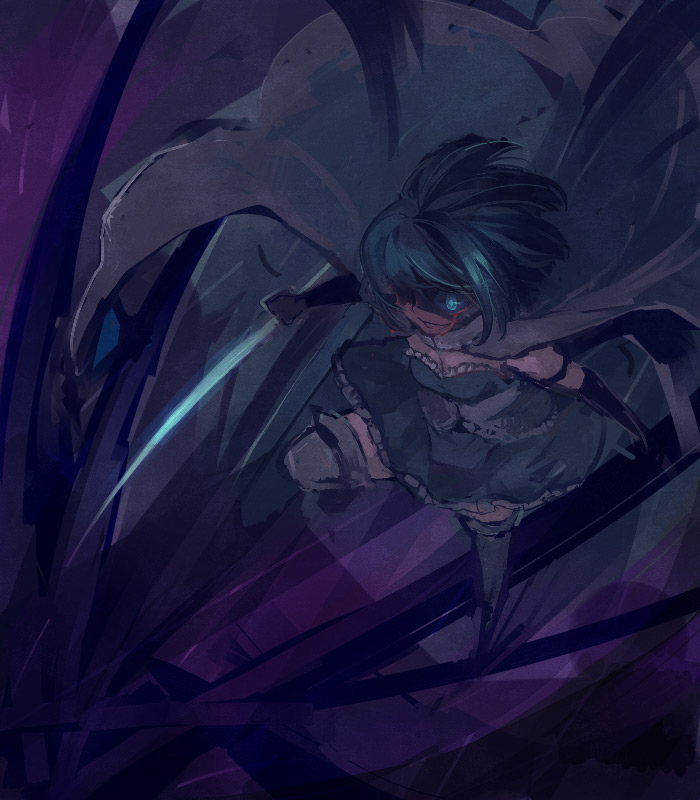 10s, 1girl, akr_et, bad_id, bad_pixiv_id, blood, bloody_tears, blue_eyes