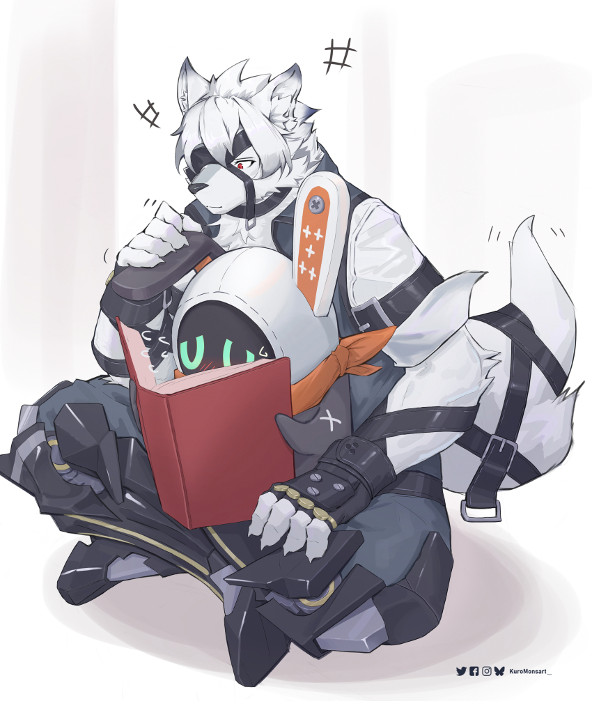 +++, 1boy, 1other, absurdres, animal_ears, black_gloves, bluesky_logo, bluesky_username