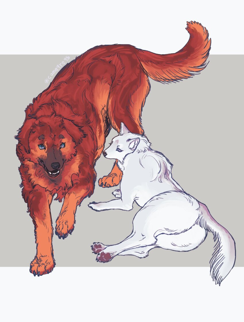 animalization, artist_name, blue_eyes, come9re95, dog, grey_background, gundam, gundam_suisei_no_majo