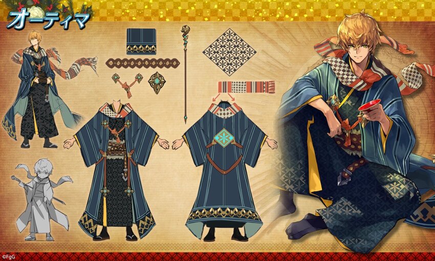 1boy, black_socks, blonde_hair, brown_background, character_name, reference_sheet, commentary_request, crossed_bangs