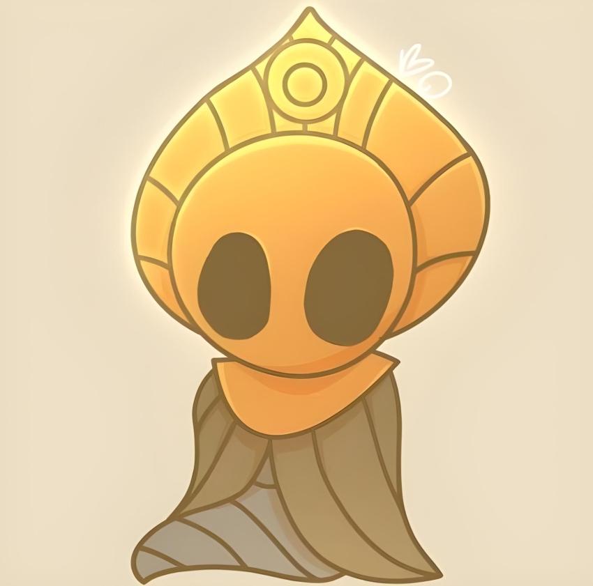 black_eyes, godseeker_(hollow_knight), gold, highres, hollow_eyes, hollow_knight, mask, no_eyes