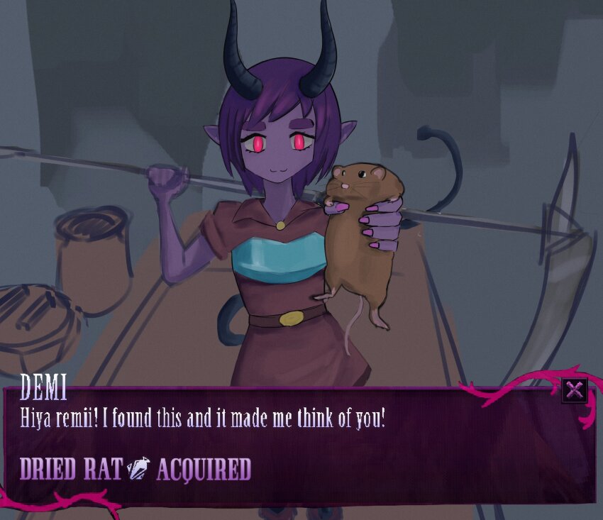 1girl, absurdres, claws, demi_(lunacid), demon_girl, demon_horns, demon_tail, female_focus