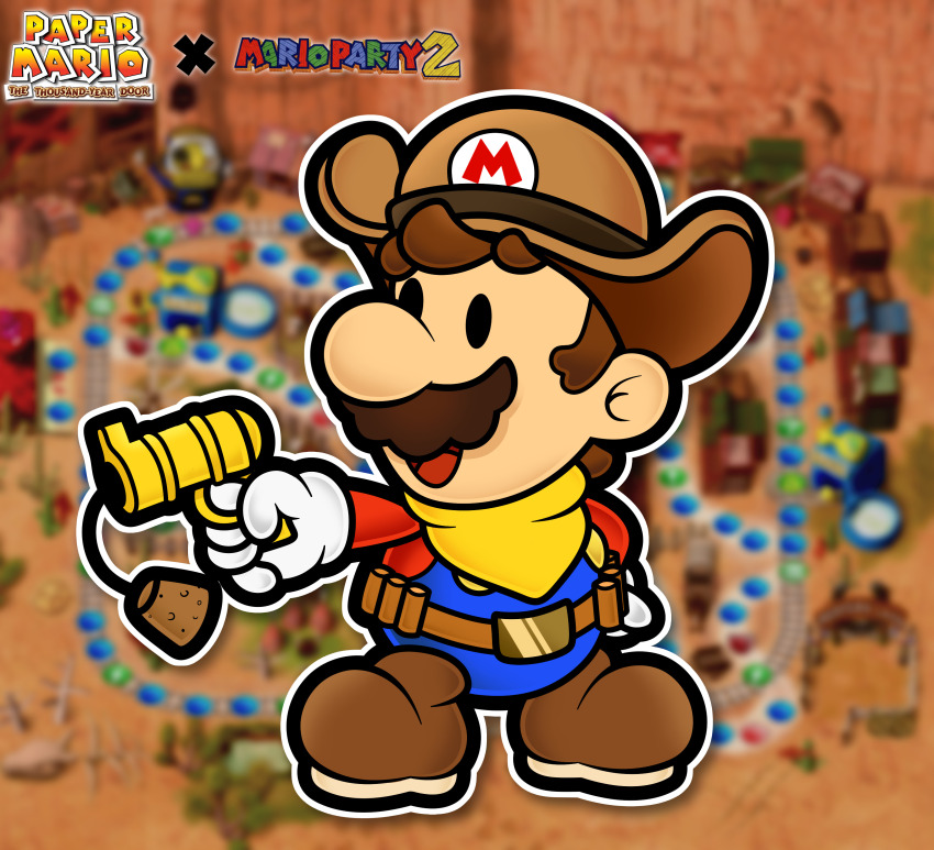 1boy, absurdres, brown_hair, facial_hair, highres, male_focus, mario, mario_(series)