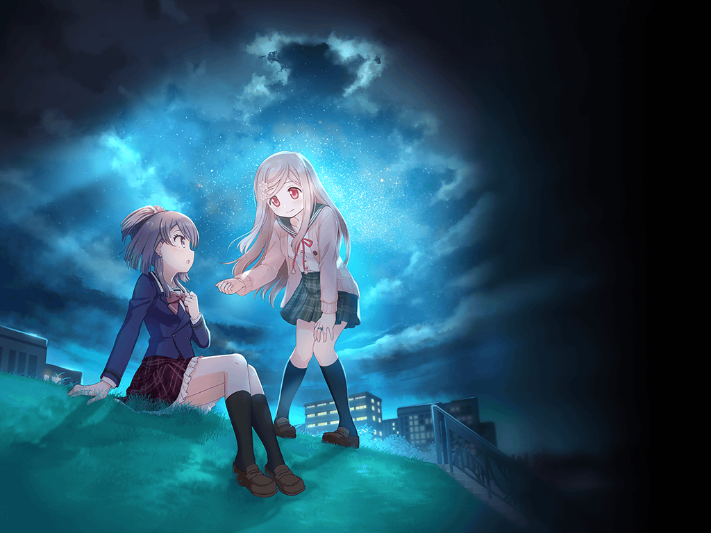 2girls, aika_himena, artist_request, black_socks, blazer, blonde_hair, blue_jacket, bow