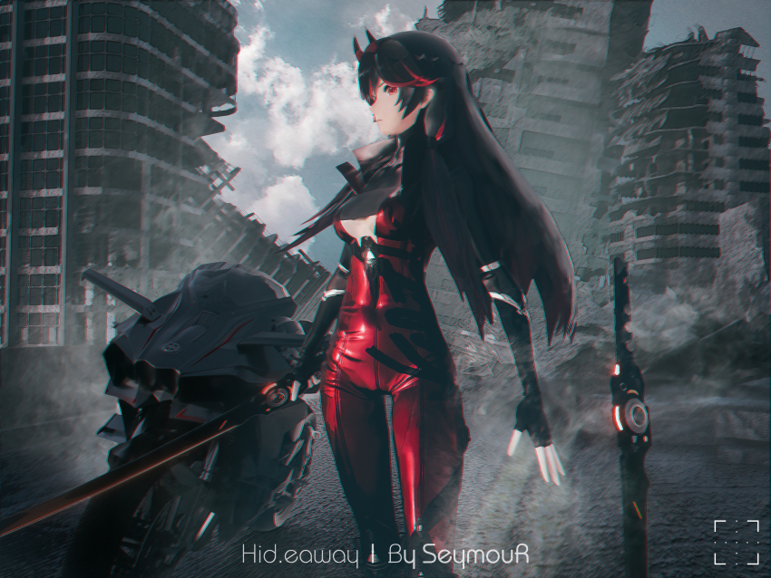 1girl, absurdres, biker_clothes, highres, image_sample, lucia:_lotus_(daybreak)_(pgr), lucia:_lotus_(pgr), lucia_(pgr)