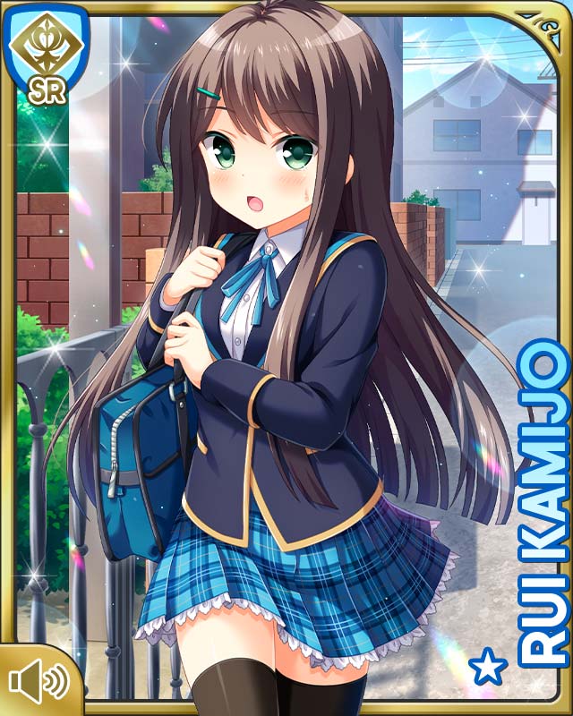 1girl, :o, bag, black_hair, blazer, blue_bow, blue_jacket, blue_skirt