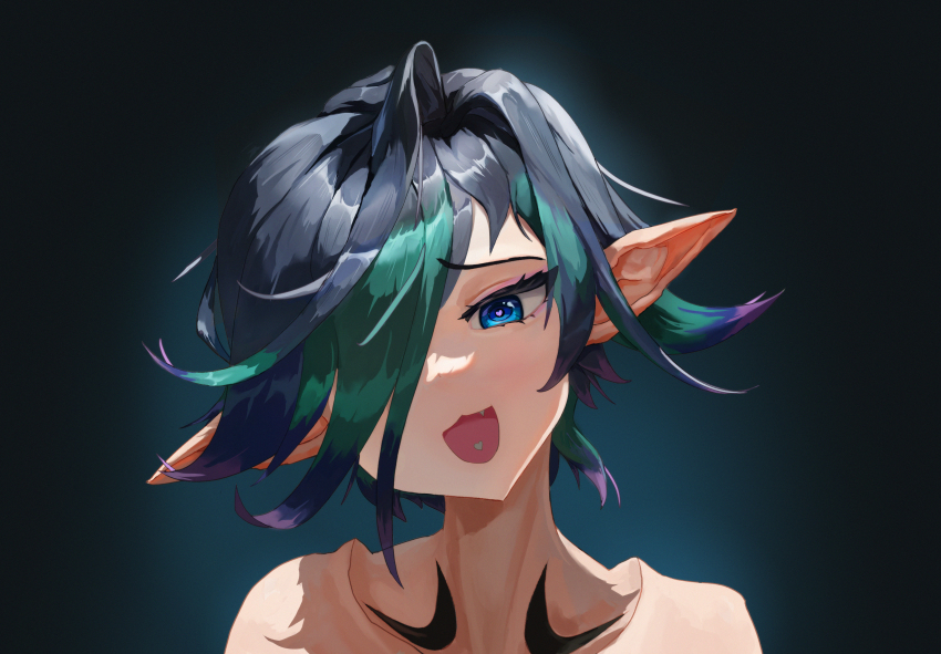 1girl, absurdres, blue_eyes, carrot-jam, eyebrows_hidden_by_hair, fairy, final_fantasy, final_fantasy_xiv