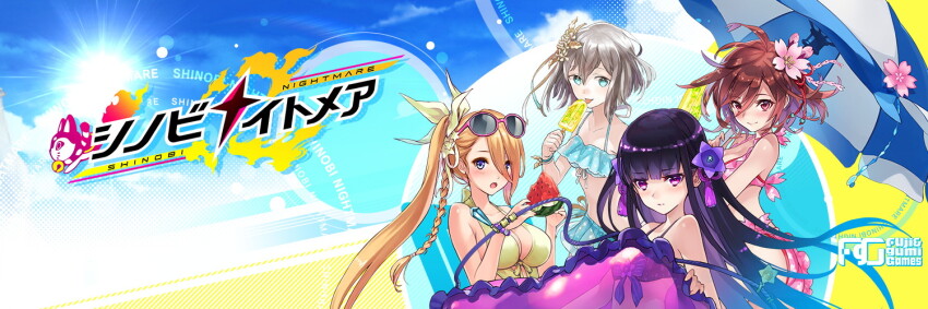 4girls, ahoge, aqua_bikini, bikini, blonde_hair, blunt_bangs, blush, braid