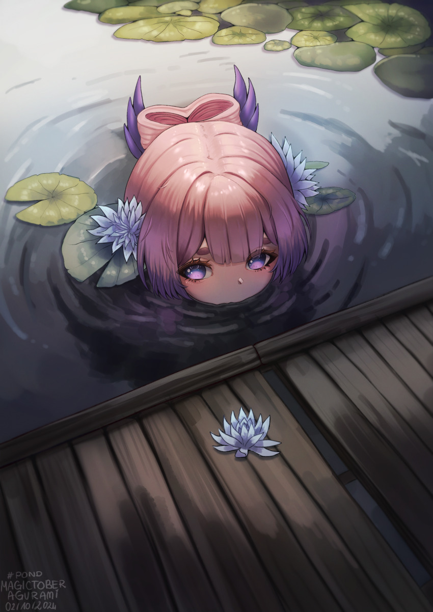 1girl, absurdres, agurami, bow-shaped_hair, commentary, dated, english_commentary, english_text