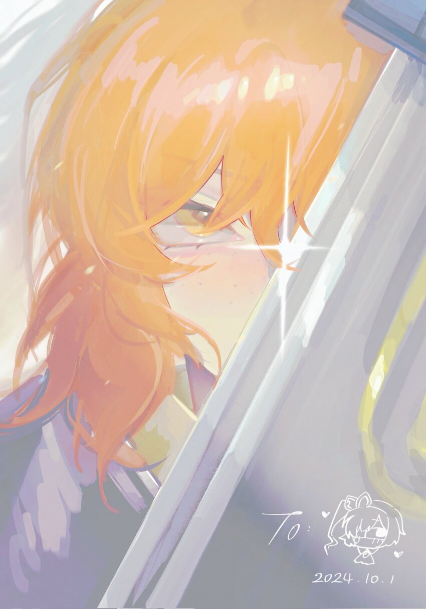 1girl, aqiqiqiqi, armor, glint, greatsword, highres, holding, holding_sword