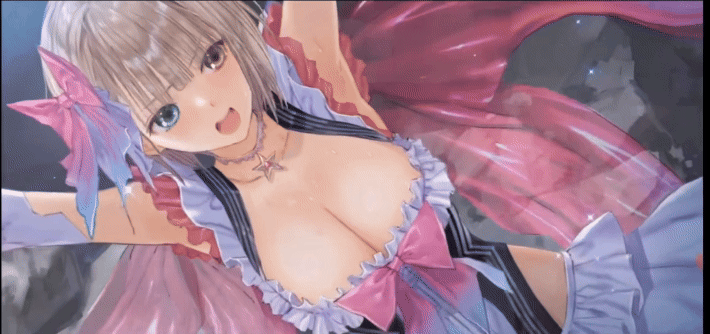 1girl, animated, animated_gif, black_eyes, black_hair, blue_reflection_(series), blue_reflection_maboroshi_ni_mau_shoujo_no_ken, blue_reflection_sun