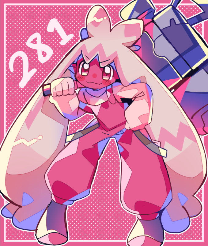 1other, aged_up, antenna_hair, border, closed_mouth, colored_skin, fangs, foot_out_of_frame