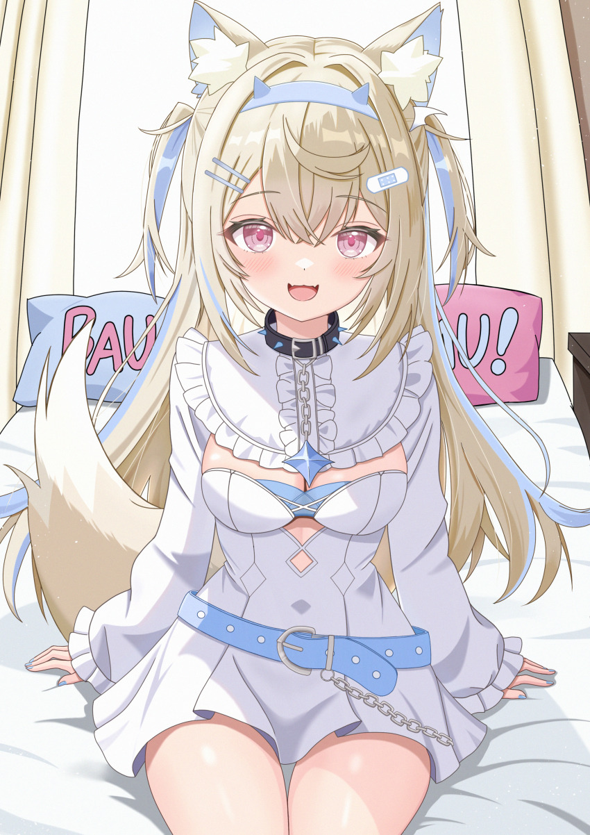 1girl, absurdres, animal_ear_fluff, animal_ears, artexyan, belt, belt_collar, black_collar